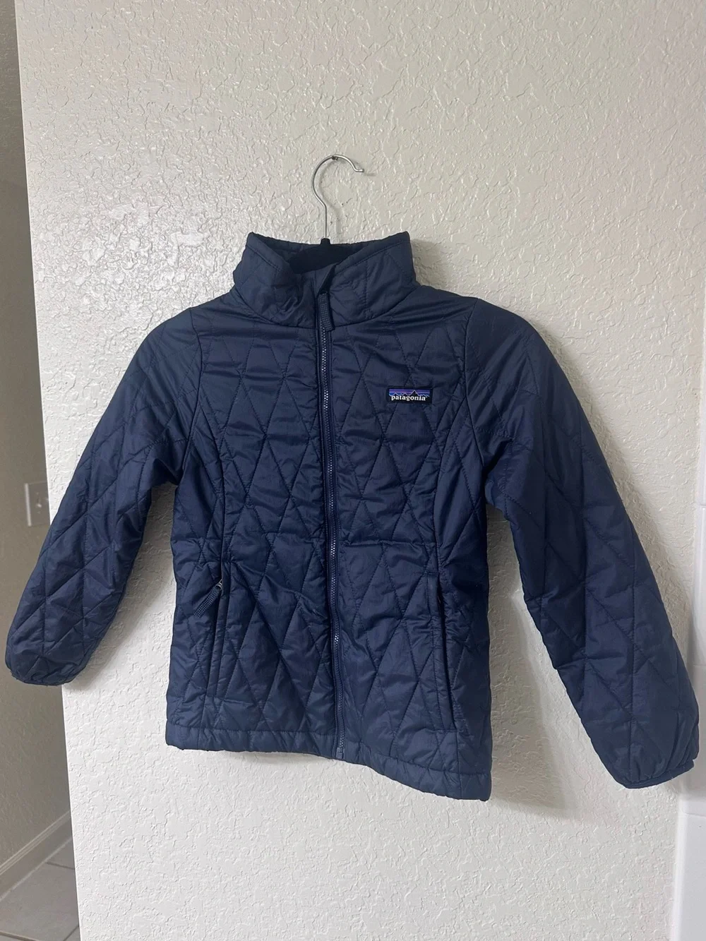 Patagonia Kids Nano Puff Brick Quilt Jacket Navy Size Small 7-8